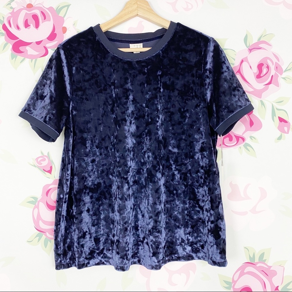NEW A New Day Blue Crushed Velvet Shirt M